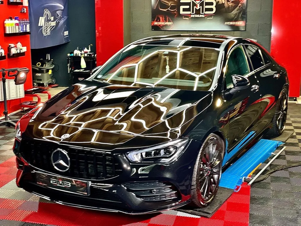 Protection carrosserie traitement céramique et PPF Mercedes cla au sud de Lyon 