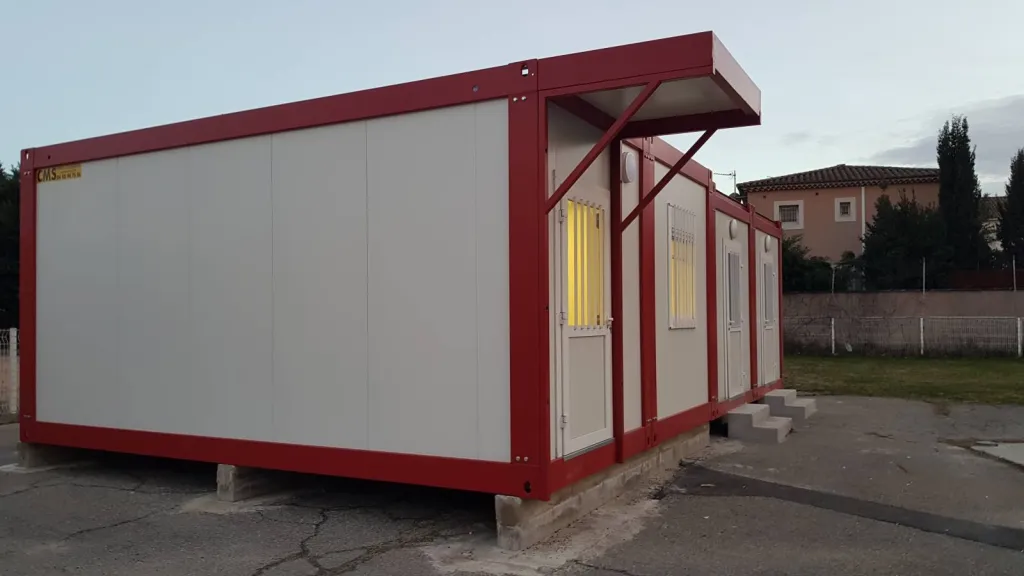 Salle de formation pour personnel du SDIS en structures modulaire à Saint Remy de Provence