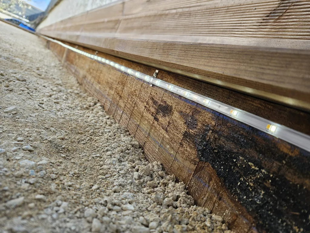 Création d'un terrain de pétanque sur mesure avec éclairage LED à Ambérieu-en-Bugey dans l'Ain