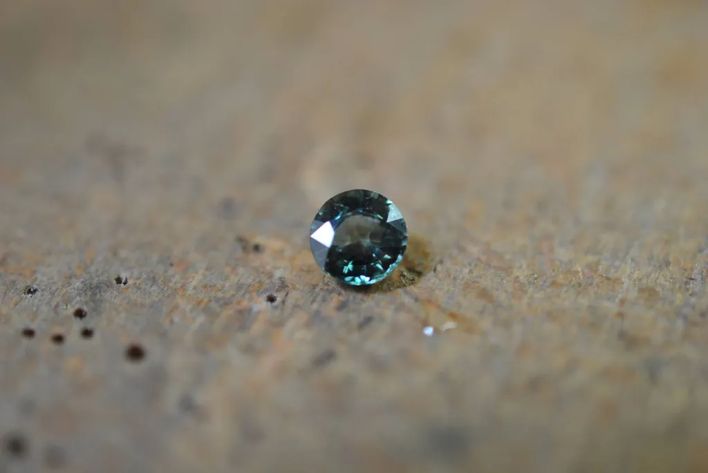 Saphir Teal rond de 0ct70