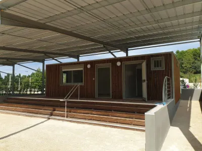 Location de modules en bois pour le boulodrome de Saint Remy de Provence