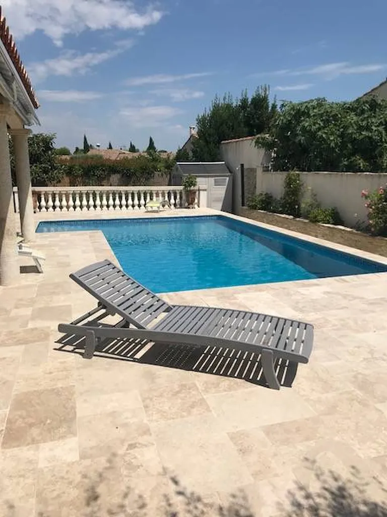 TERRASSE EN TRAVERTIN BEIGE 1ER CHOIX CLASSIC FORMAT OPUS
