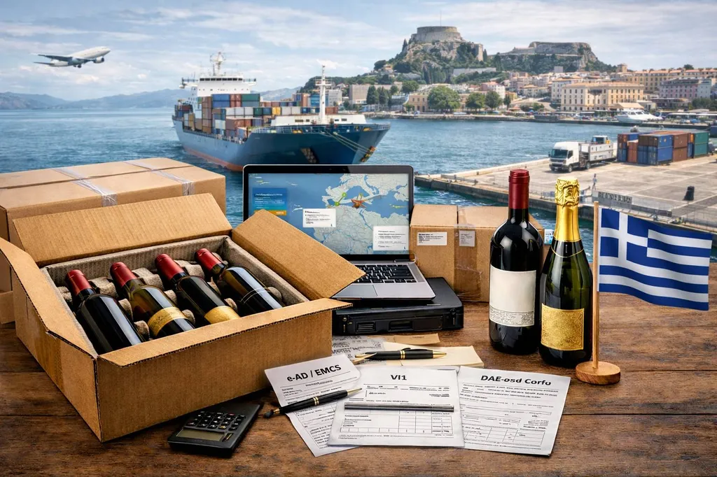 Solution pour envoyer un colis de vin de façon sécurisée à Corfou en Grèce