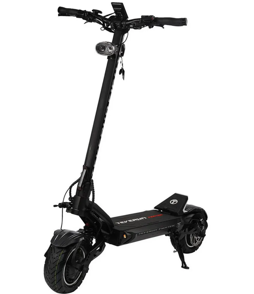 Puissante Trottinette Électrique Teverun Fighter 11 avec Double Moteur 5000W, Autonomie Longue de 80 km, Pneus 11″ et Éclairage LED Complet pour Balades Urbaines et Terrains Variés