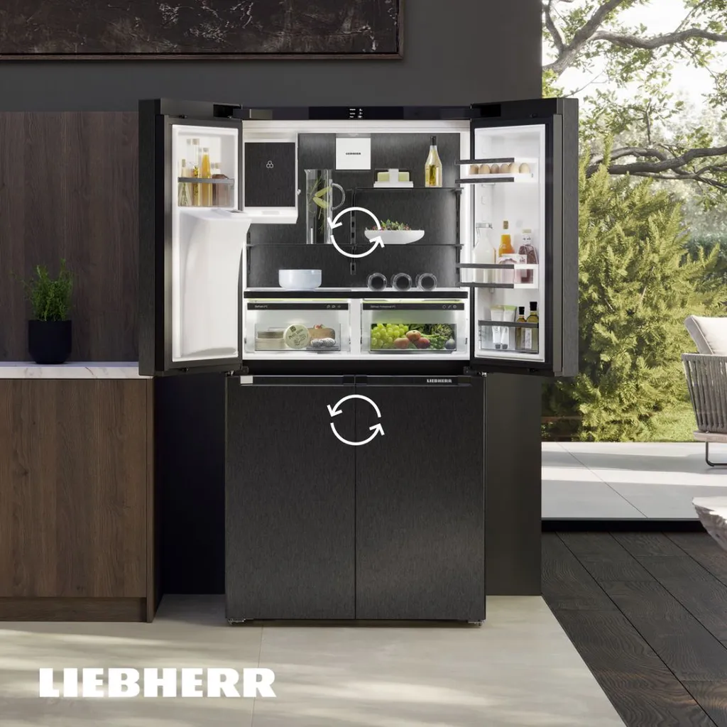 Vente de réfrigérateurs multiportes Liebherr esthétique avec congélateur et tiroir Bio fresh à Saint-Étienne-du-Bois proche de Bourg-en-Bresse