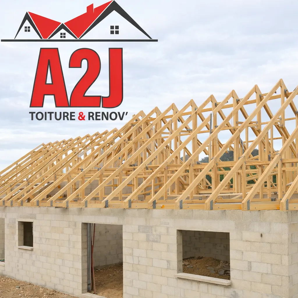 Fabrication et pose de charpente industrielle en fermettes dans les Bouches-du-Rhône : structure légère, résistante et économique avec A2J Toiture & Renov’