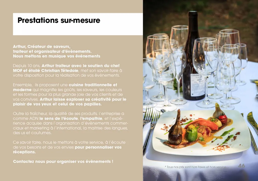 PRESTATIONS SUR MESURE
