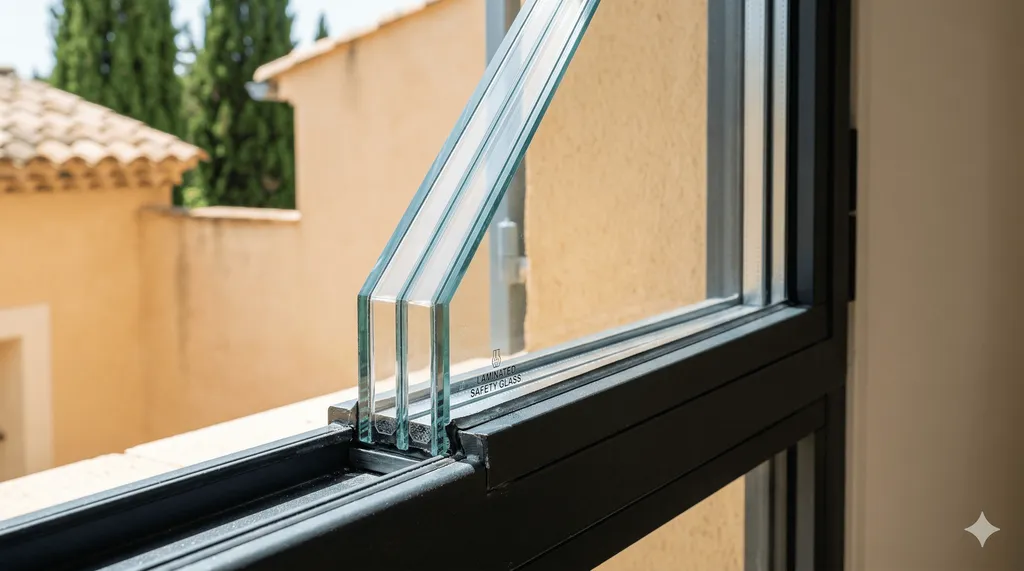 Pose de vitrage feuilleté de sécurité anti-effraction sur mesure pour fenêtre et porte-fenêtre par vitrier à Gardanne 13120