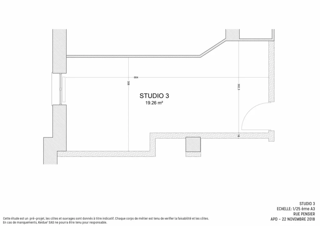 Vente de 2 appartements en plateau à aménager dans un immeuble art déco avec ascenseur dans la rue Pensier à Lyon 8
