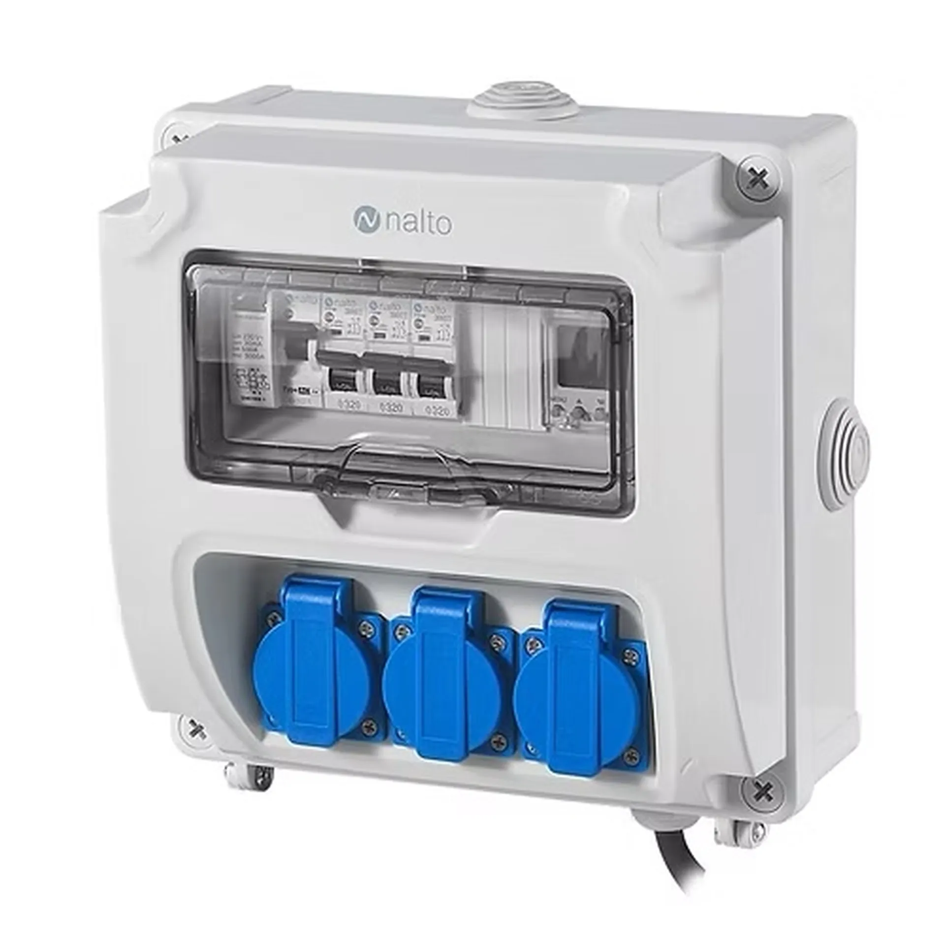 COFFRET ETANCHE AVEC HORLOGE 3 PRISES