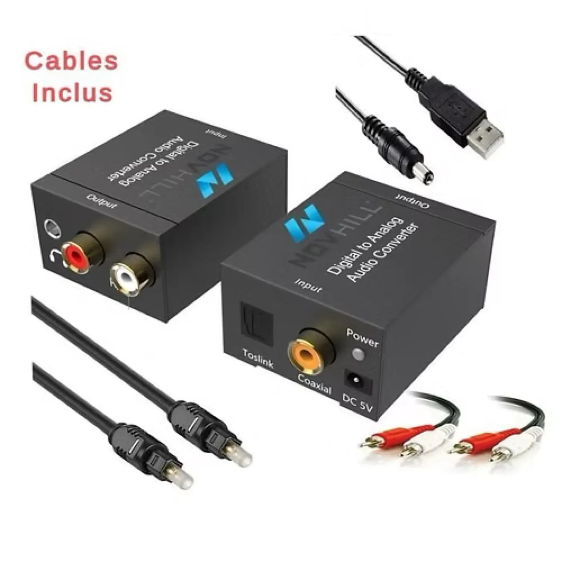 CONVERTISSEUR AUDIO NUMERIQUE OPTIQUE-COAX