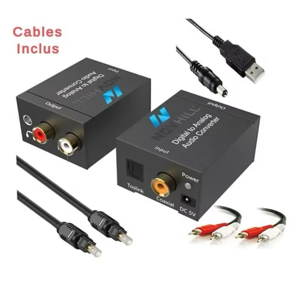 CONVERTISSEUR AUDIO NUMERIQUE OPTIQUE-COAX