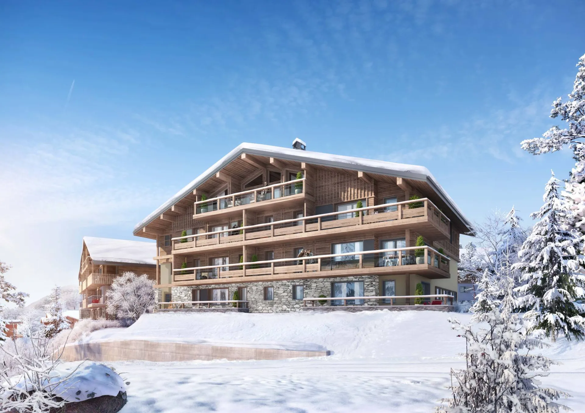 5 chalets en pleine nature avec appartements allant du T1 au T6 à Megève près de Chamonix-Mont-Blanc