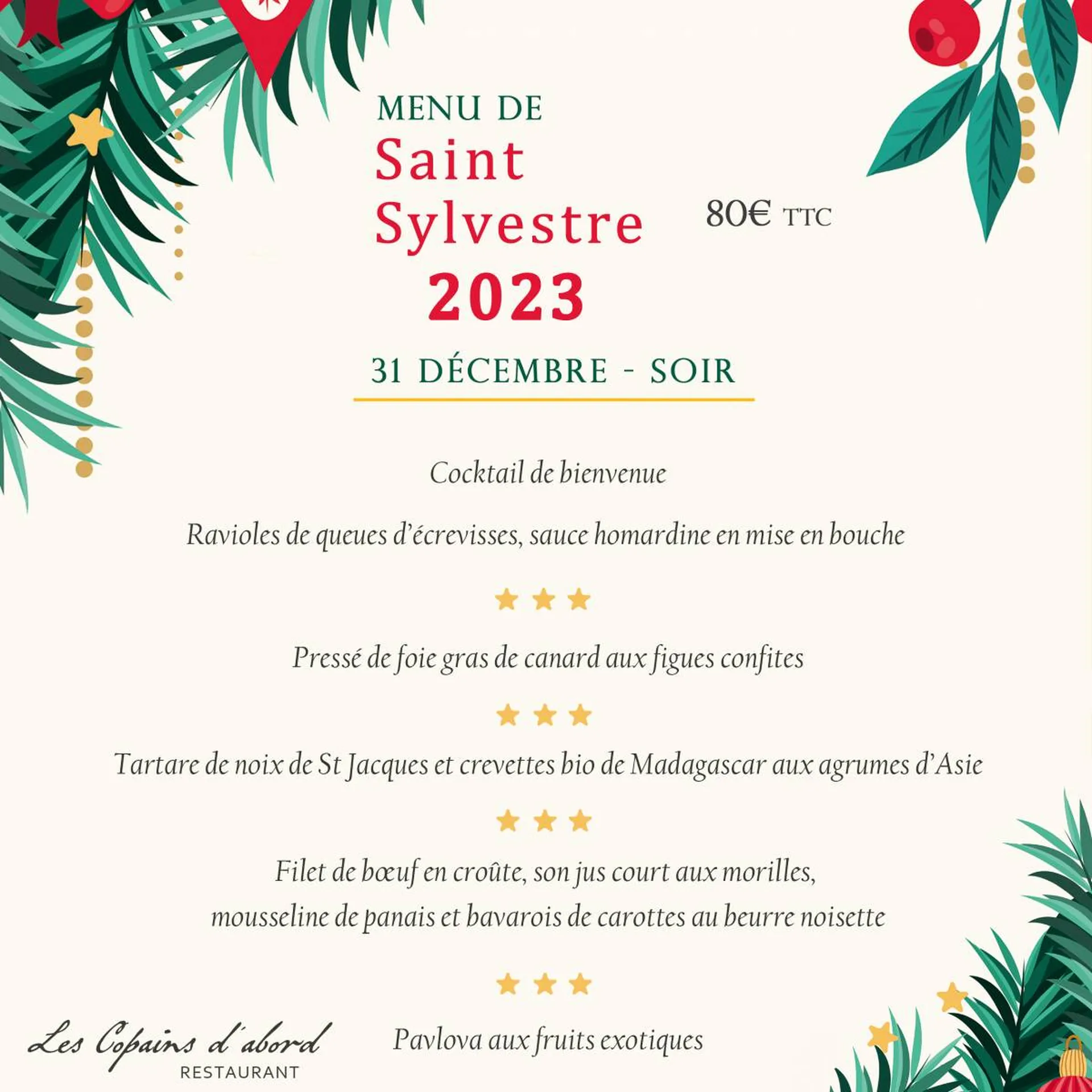 Menu Saint Sylvestre