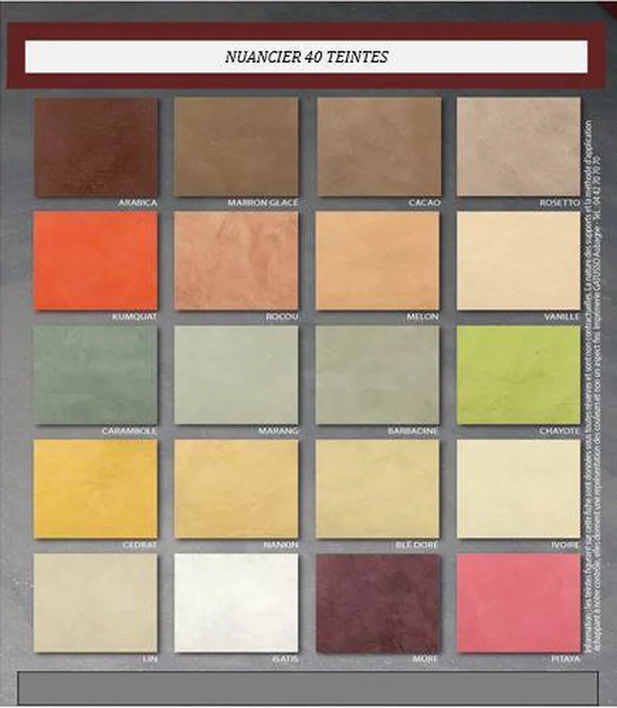 Nuancier Béton piscine TERRE DU MONDE