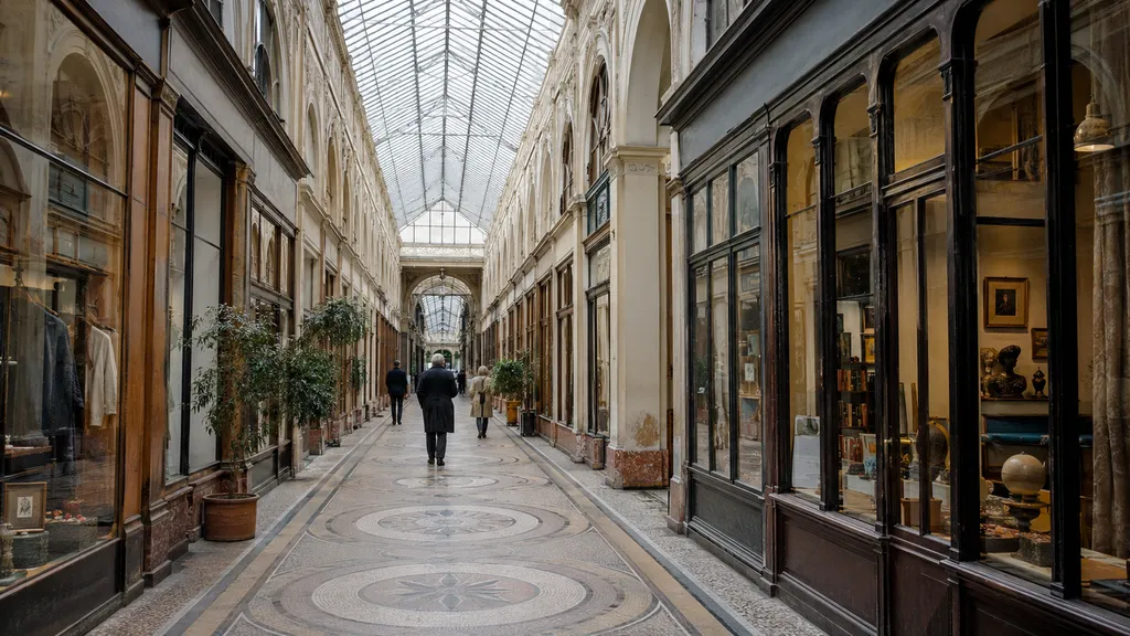 Passage couvert parisien du dix-neuvième siècle