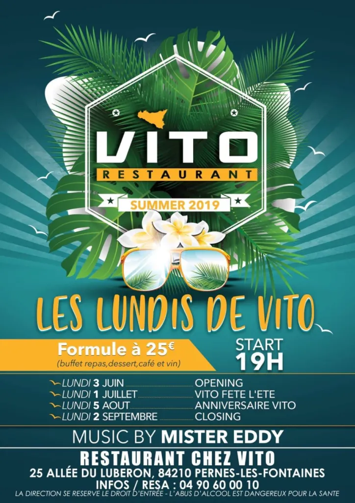 LES SOIRÉES DE L'ÉTÉ CHEZ VITO