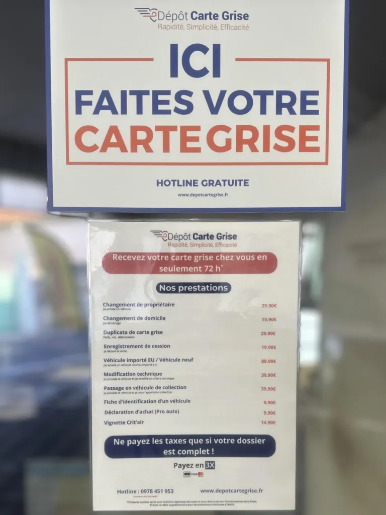 Ici Faites votre carte grise 