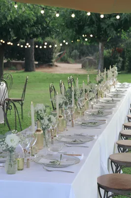 décoration de table mariage luxe dans le maquis corse