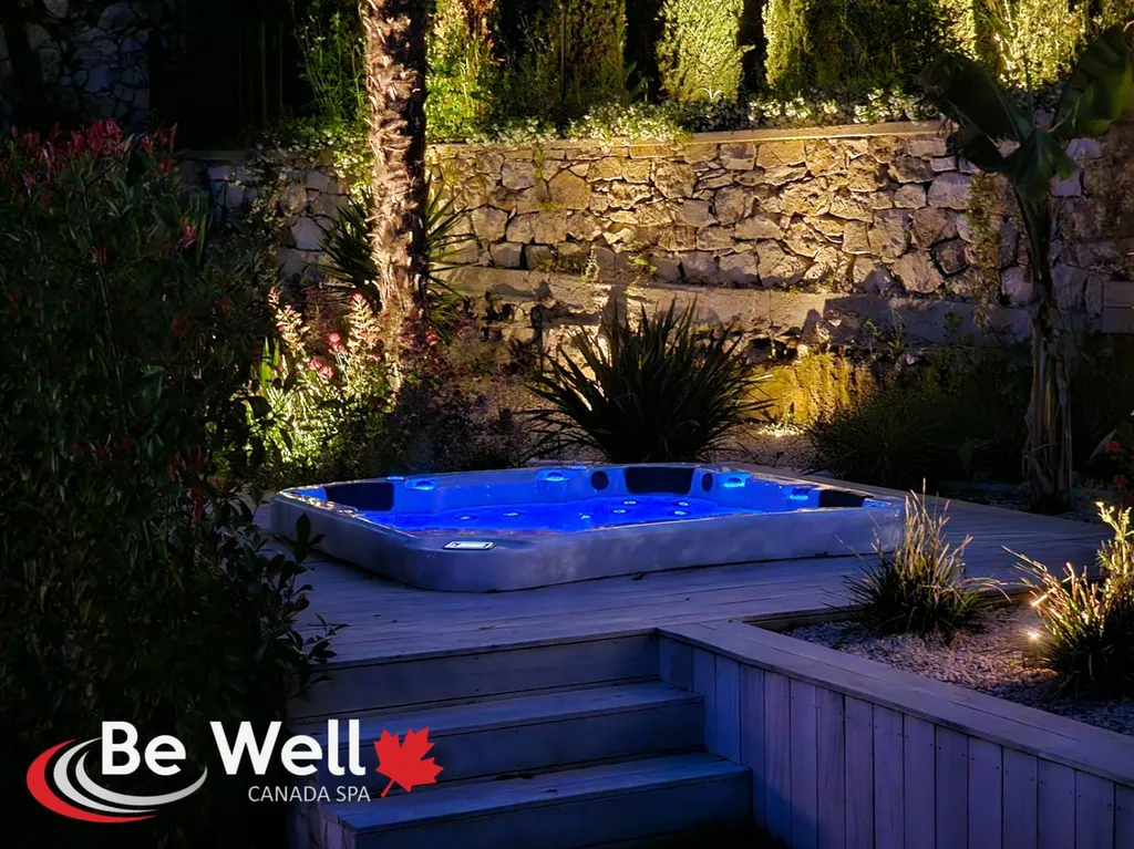 Jacuzzi  encastré dans terrasse en bois aix en provence