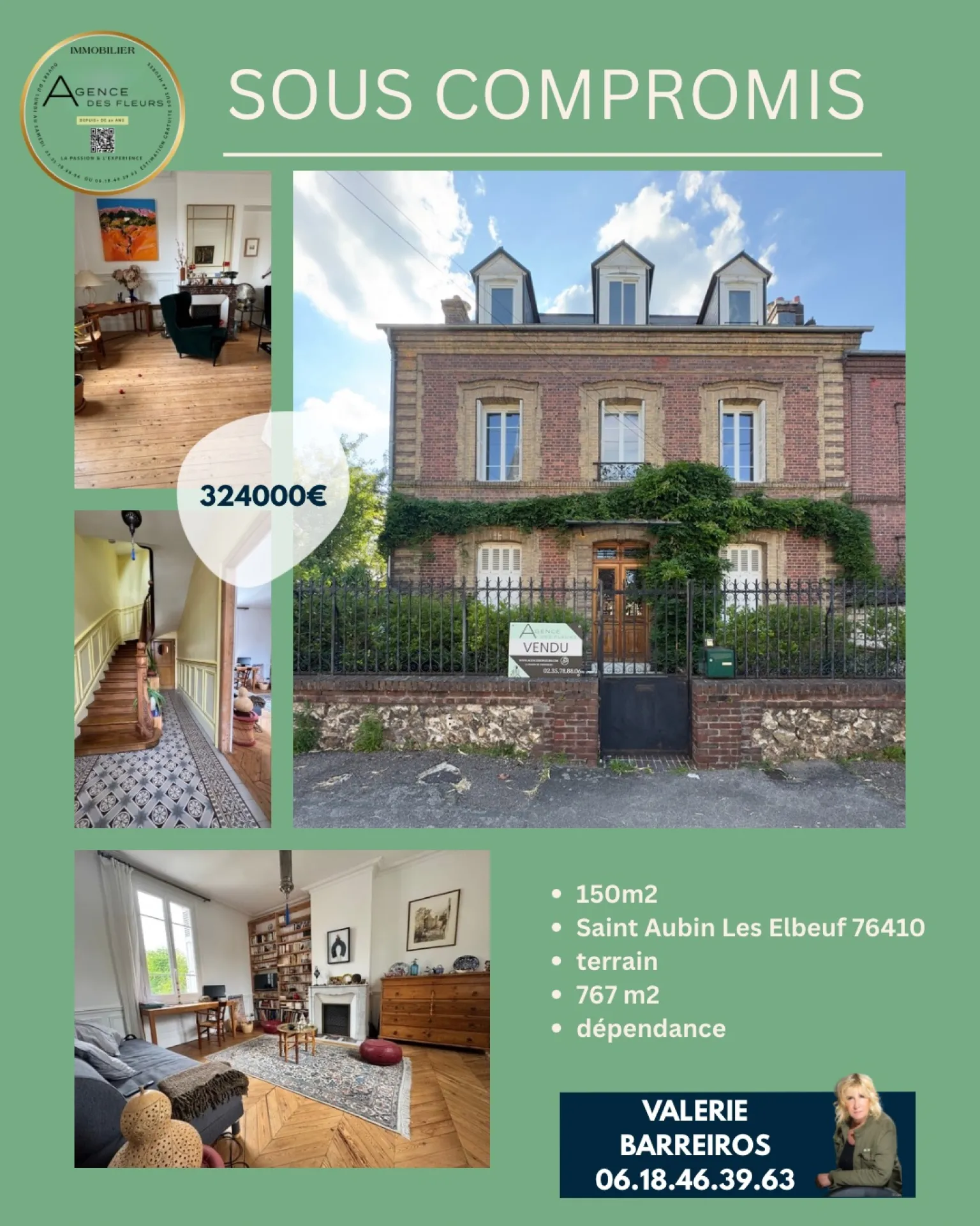 A SAISIR Maison de Maître de 150 m² SUR 767 m² DE TERRAIN SUR LA COMMUNE DE SAINT AUBIN LES ELBEUF 76410