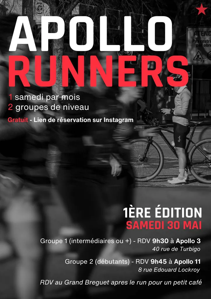 Apollo Runners : le running club gratuit d'Apollo Sporting Club débarque le 30 mai !