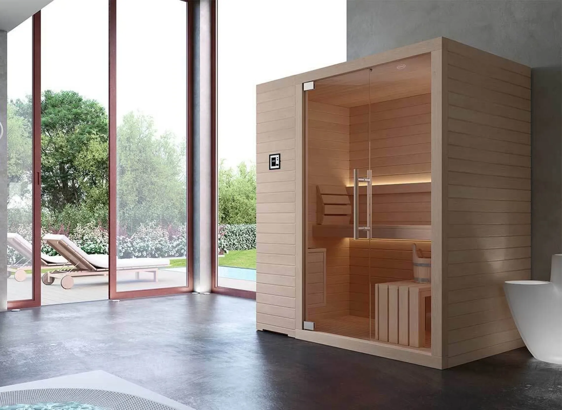 Sauna 3 places Mood S : bien-être traditionnel dans un format compact