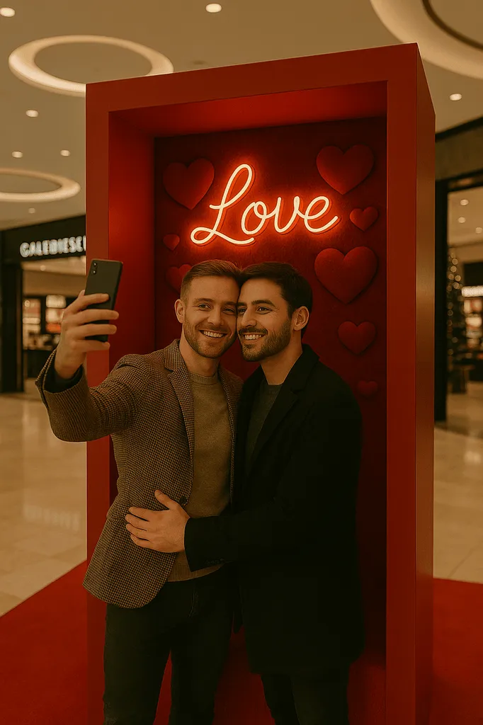 box à selfie love box siant valentin pour centre commercial by pictiz