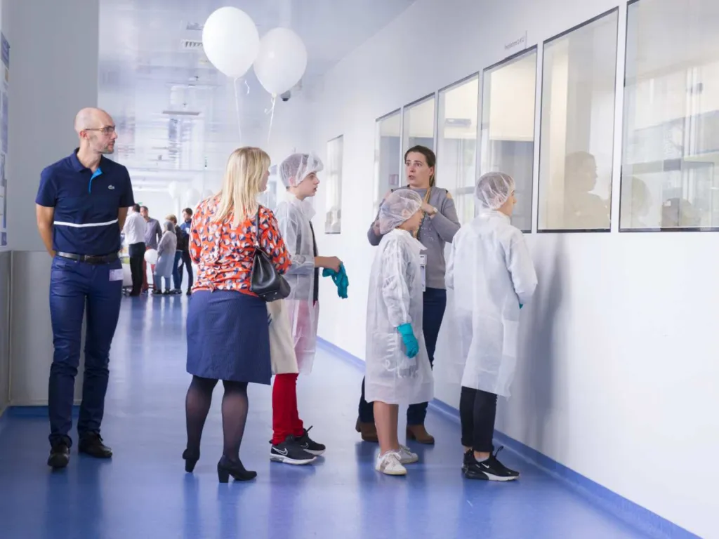 sanofi genzyme visite du site de production à Gerland