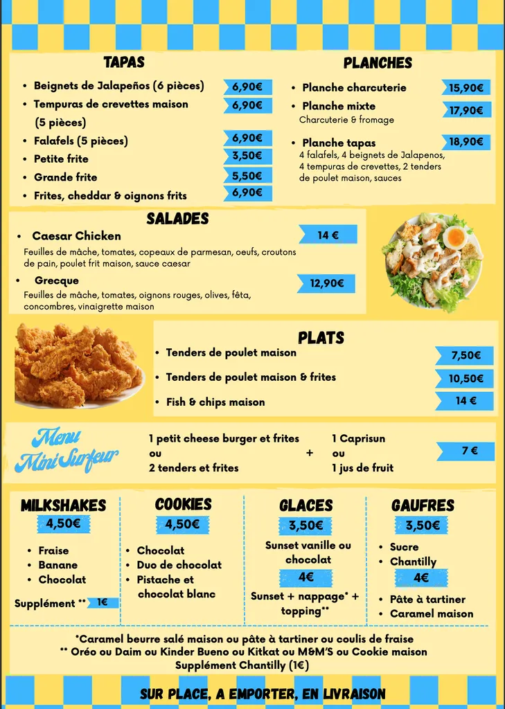 Nos tapas, plats et salades 