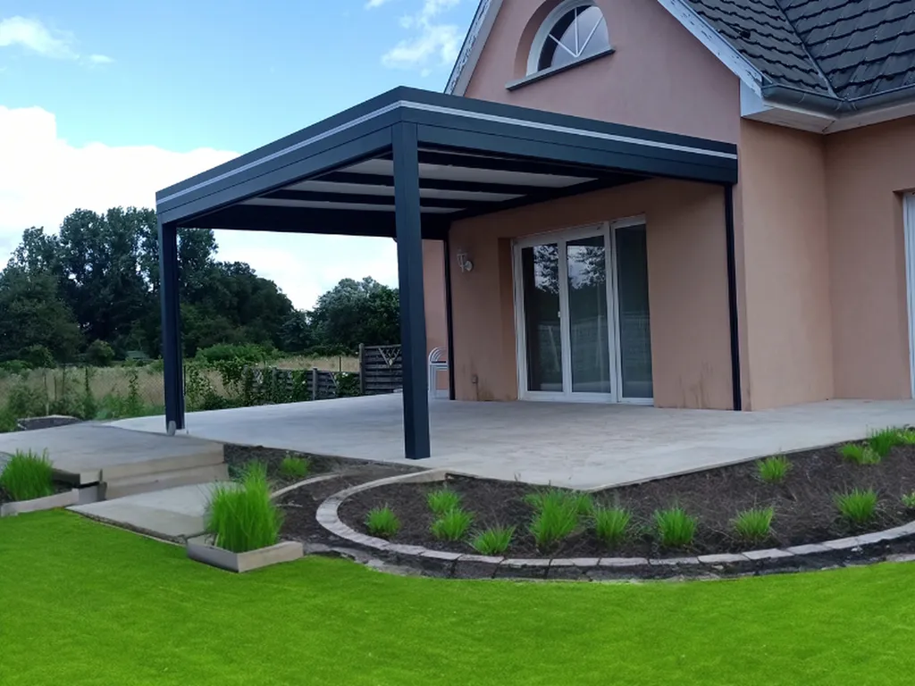 Pergola adossée en aluminium