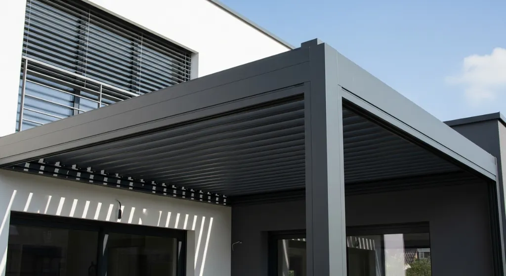 Installer une pergola bioclimatique en aluminium sur mesure avec lames orientables pour ombrager votre terrasse à Strasbourg et dans le Bas-Rhin