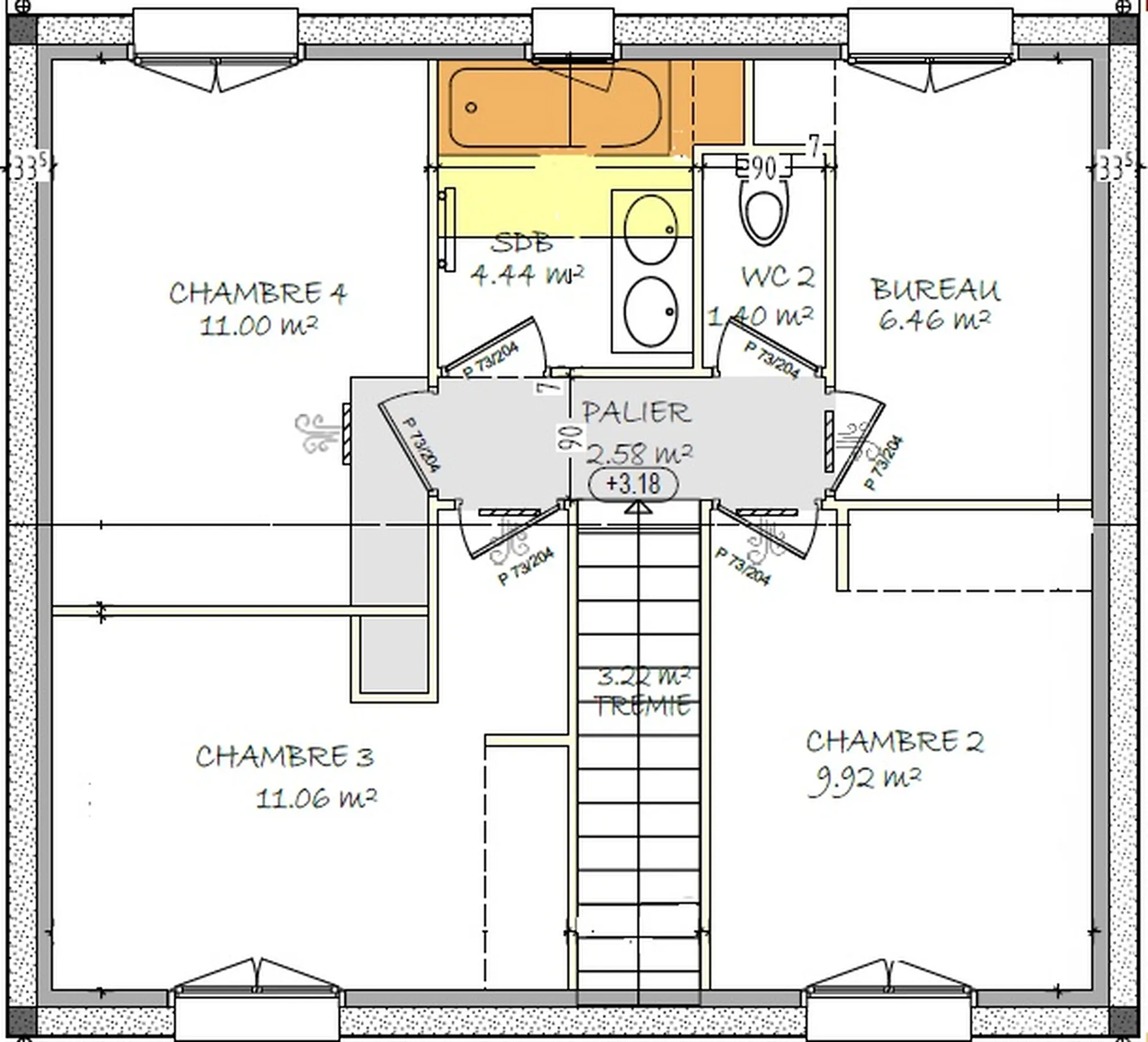 Maison à étage de 118 m² avec garage de 17 m²
