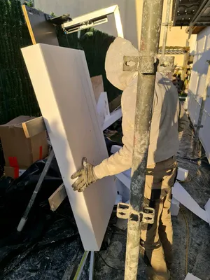 Isolation des murs par l'extérieur en polystyrène blanc à Sartrouville 78