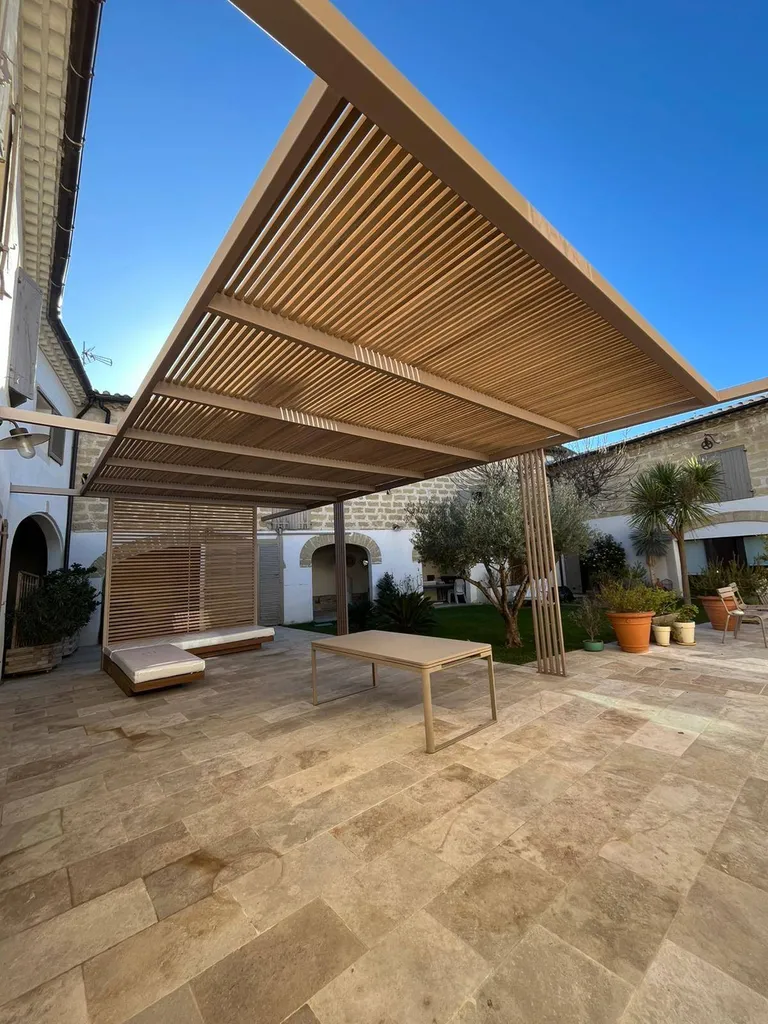Pergola sur mesure bois et acier Aix-en-Provence