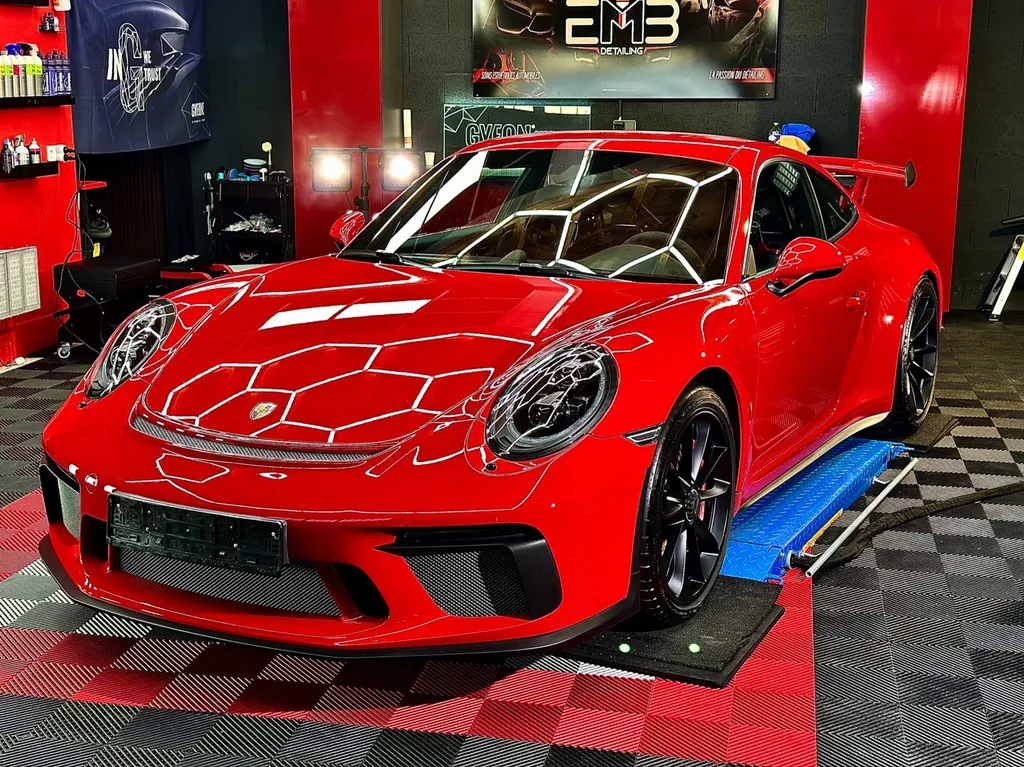 centre de DETAILING Lyon protection céramique film de protection PPF Porsche GT3