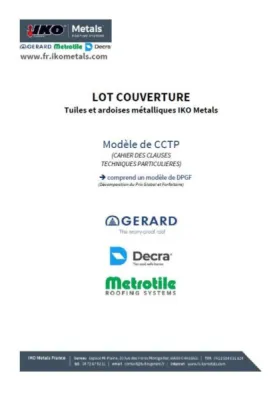 cctp dpgf tuiles et ardoises iko metal