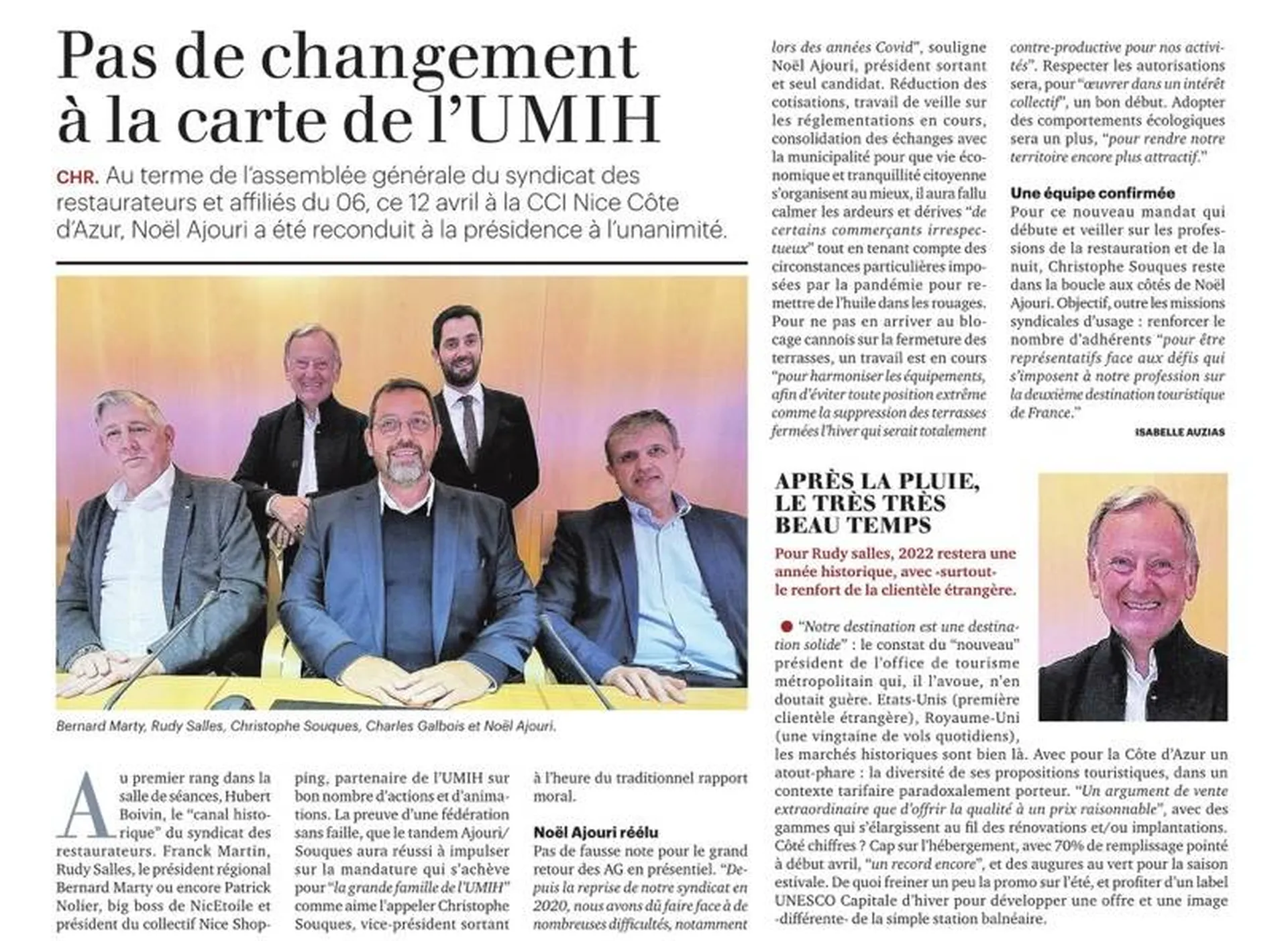 Pas de changement à la carte de l'UMIH dans les Alpes Maritimes