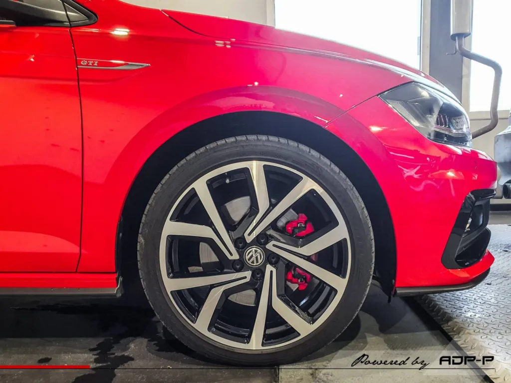 Montage ressort court Heibach + jantes TEC SpeedWheels VW Polo 6 GTi | ADP Performance Salon de Provence