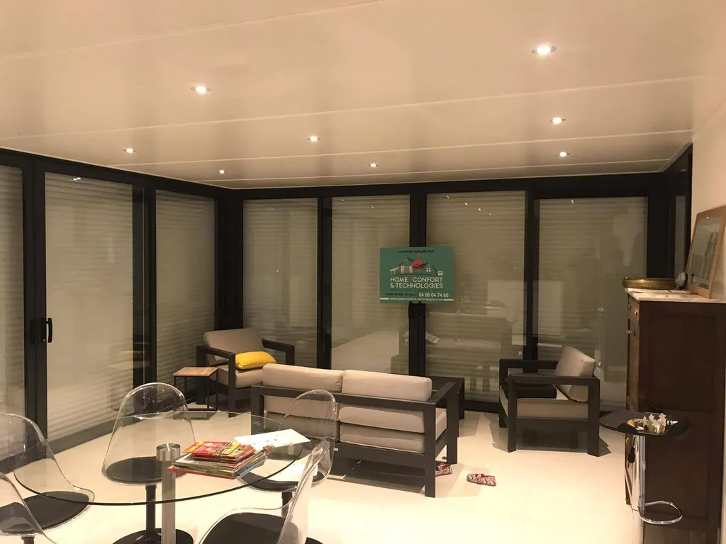 extension de maison véranda à Combaillaux proche de Vailhauquès dans l'Hérault 