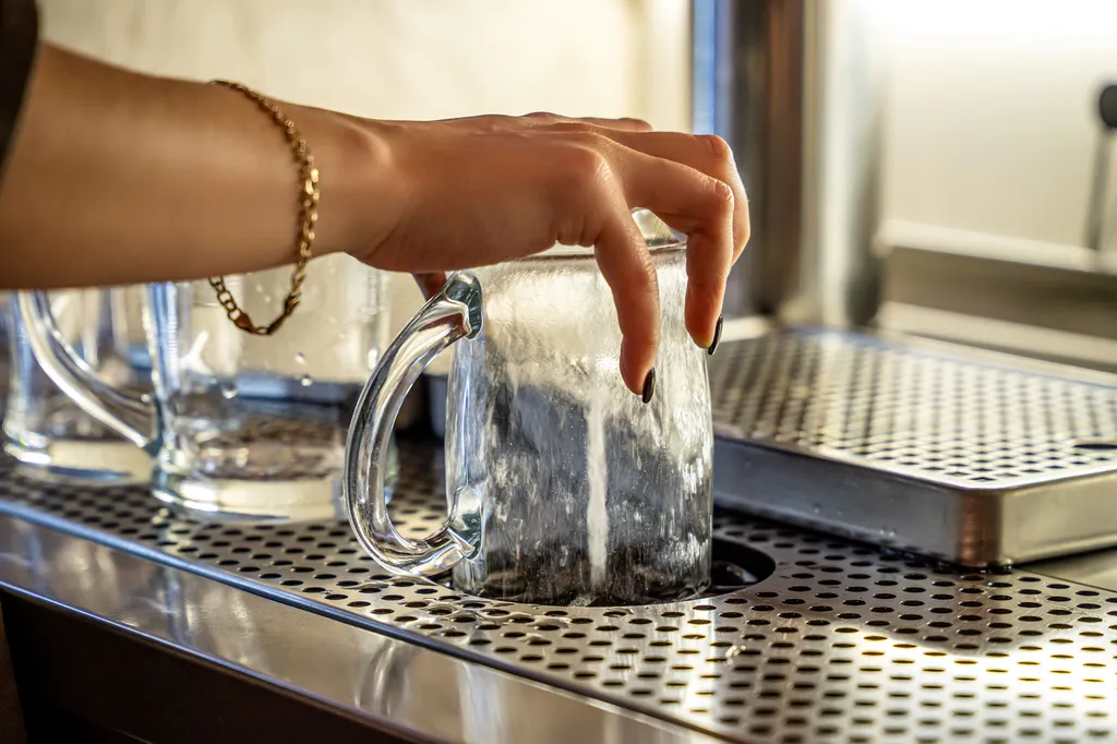 Installation de lave-verre professionnel et matériel de comptoir pour bar et café à Marseille