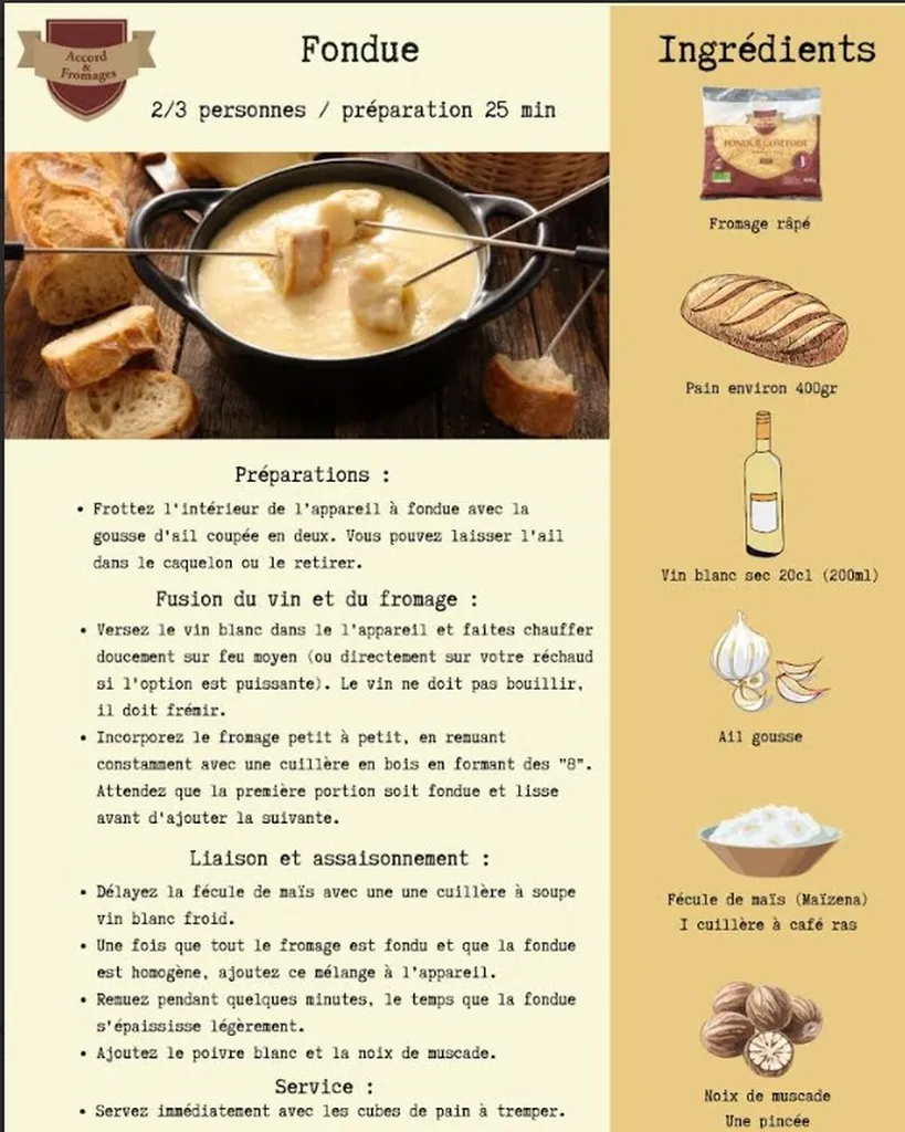 Recette : la fondue comtoise 