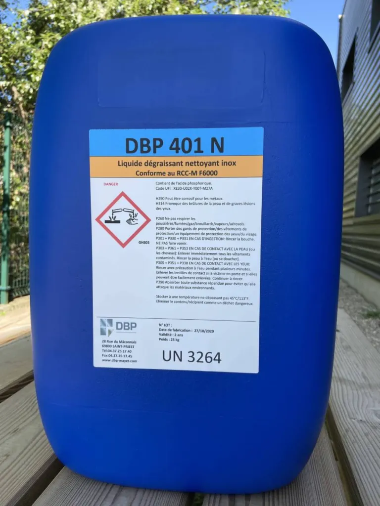 DBP 401 - Produit de nettoyage et de dégraissage inox - Beauvais (60)