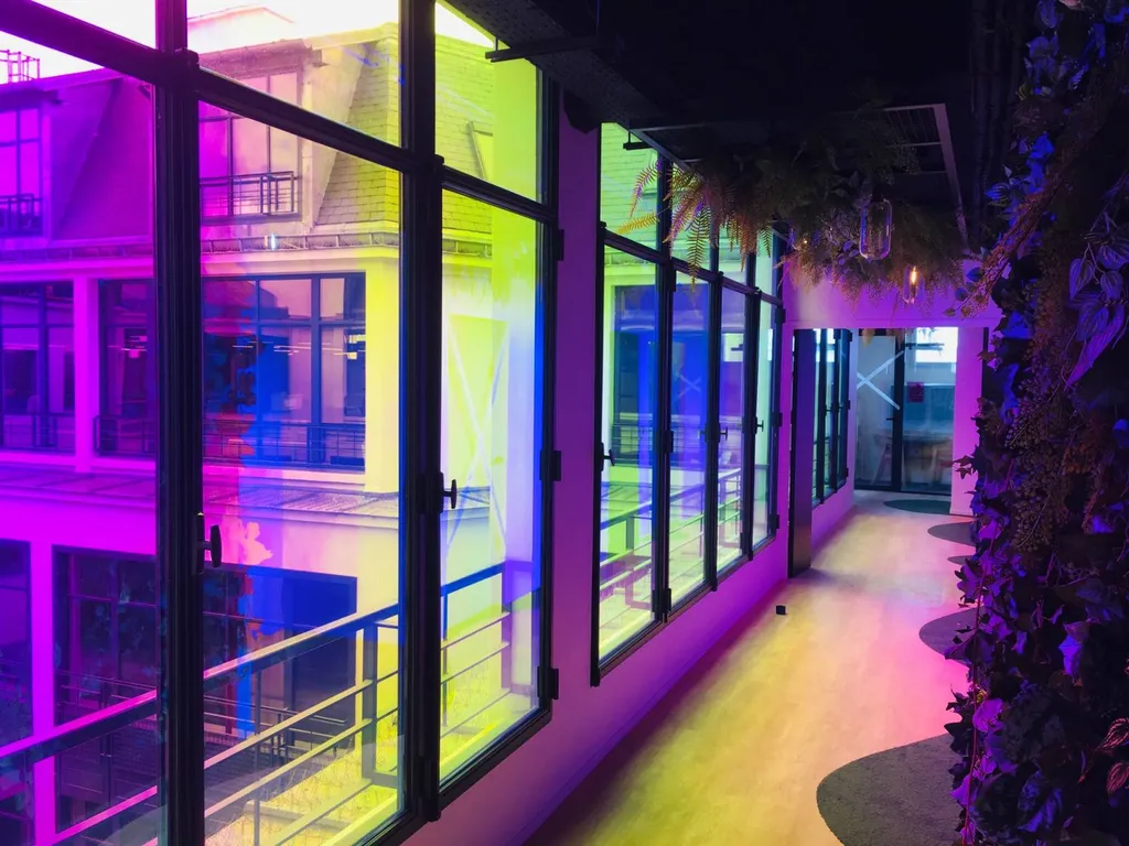 Réalisation d'une vitrophanie sur-mesure pour des cloisons vitrées d'entreprise à Montataire proche de Chantilly dans le 60