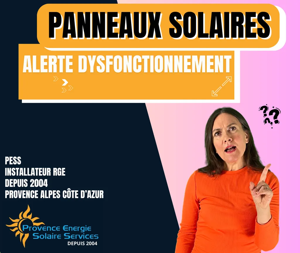 Panneaux solaires alerte dysfonctionnement contactez Provence Energie Solaire Services