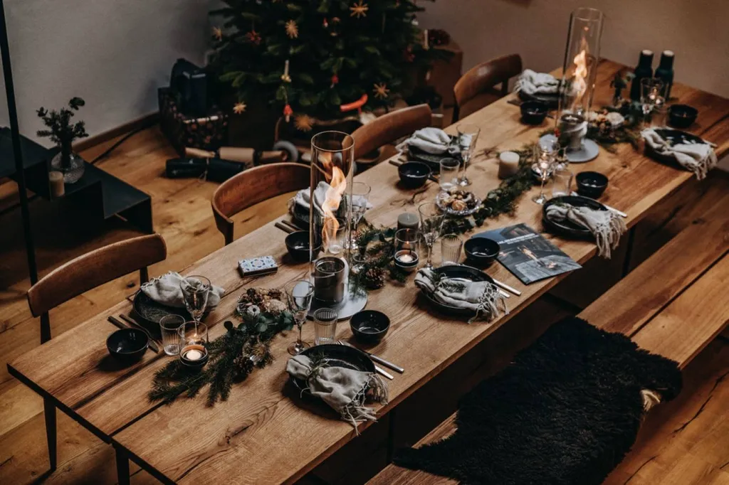 Table de fête cheminée de table