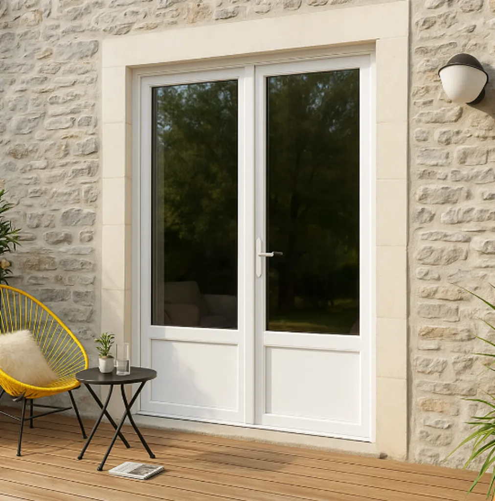 Porte fenêtre avec soubassement