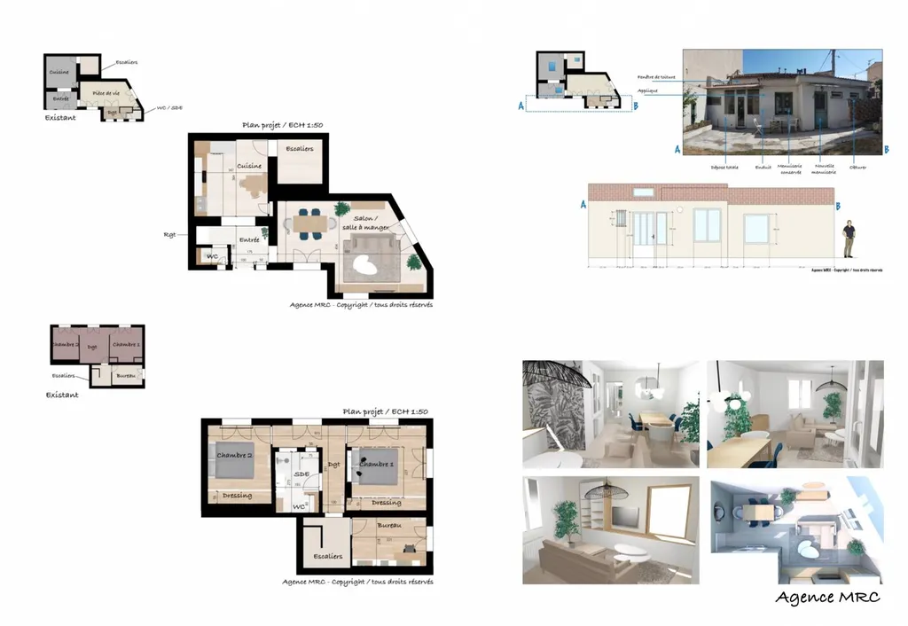 Architecte d’intérieur pour piloter la conception d’une maison sur Marseille 13010 pour rénovation totale avec consultation des artisans