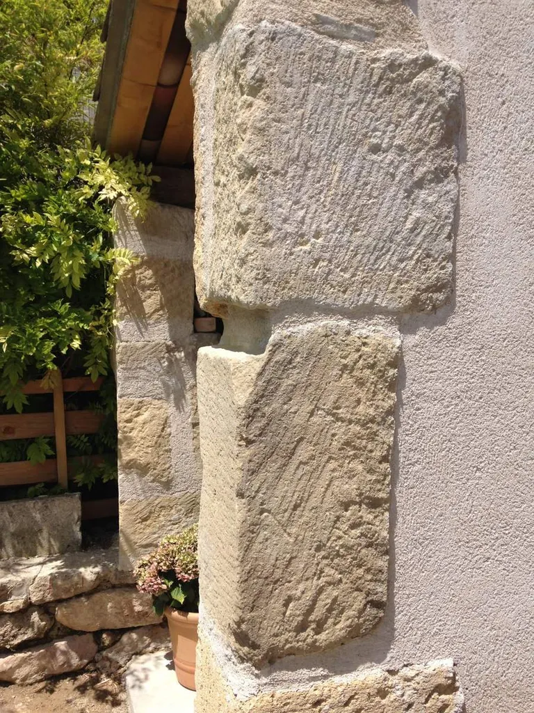 Réalisation d'enduits à l'ancienne à proximité de Gordes-Insertion de vieilles chaînes d'angles