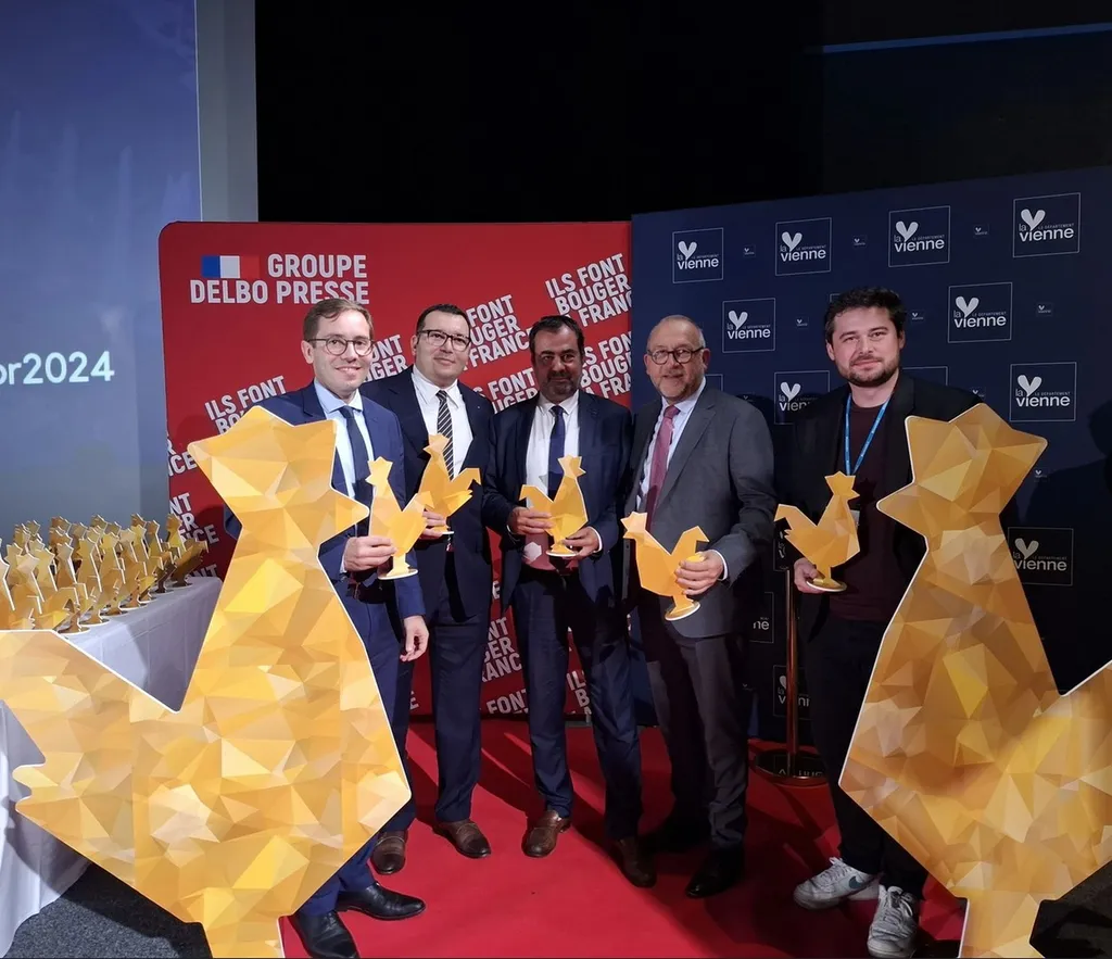 Lors de la cérémonie 2024 Ils Font Bouger la France TOP500, Damien Parisien, CEO Europe Benta, a eu l'honneur de recevoir un Coq d'Or dans la catégorie Décideurs